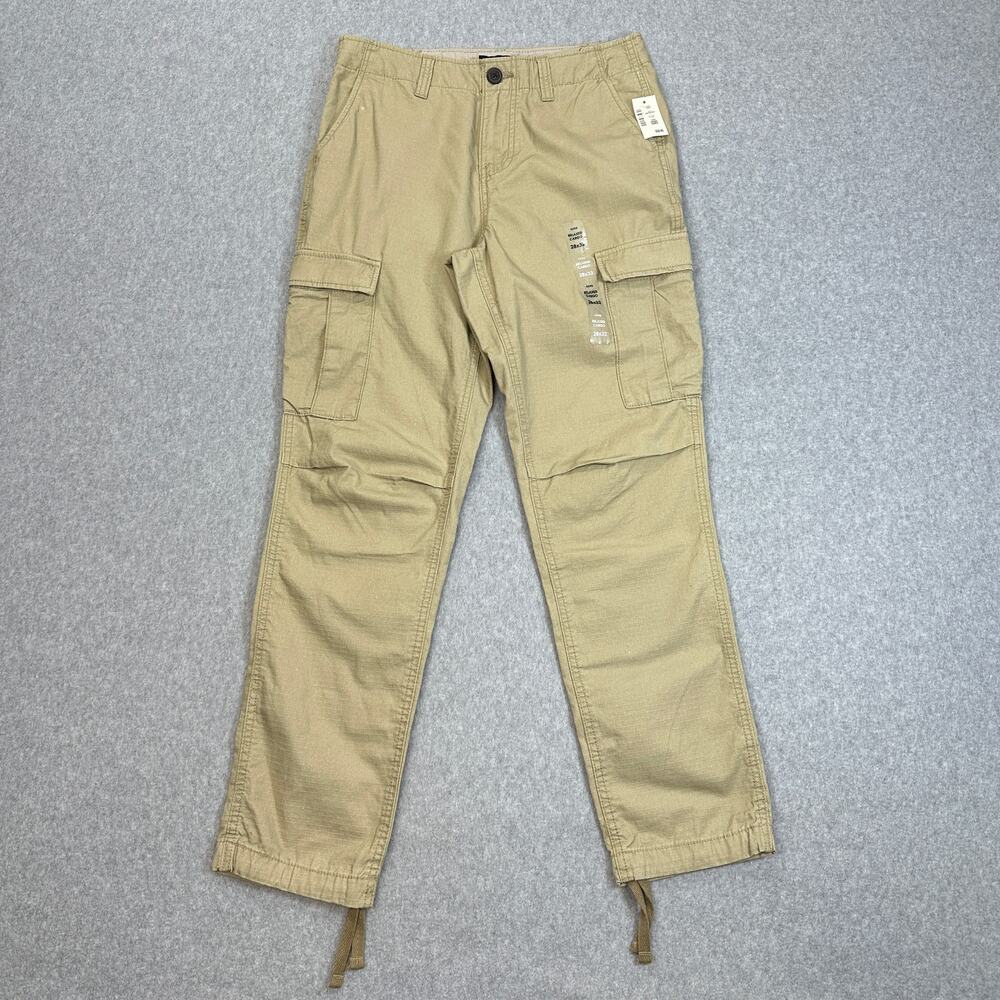 Aeropostale Relaxed Cargo Pant Women's 28X32 Beige High Rise Non-Stretch Utility